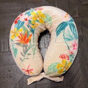 Ban.do Floral Cream Neck Pillow